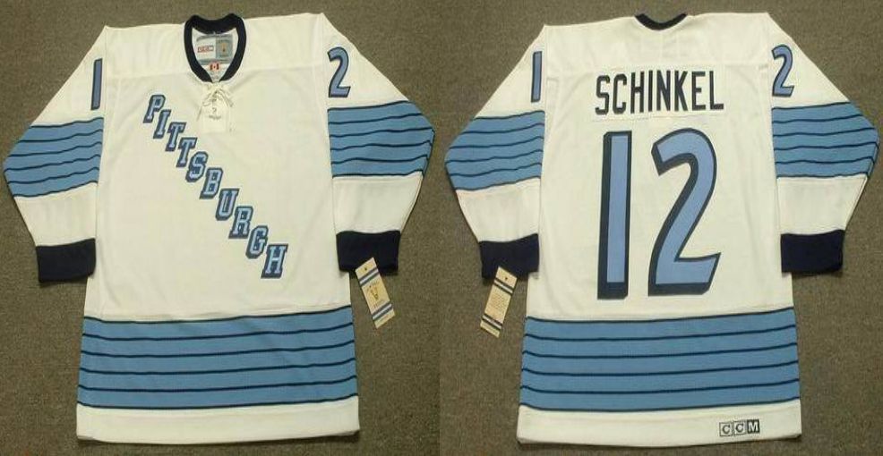 2019 Men Pittsburgh Penguins #12 Schinkel White CCM NHL jerseys